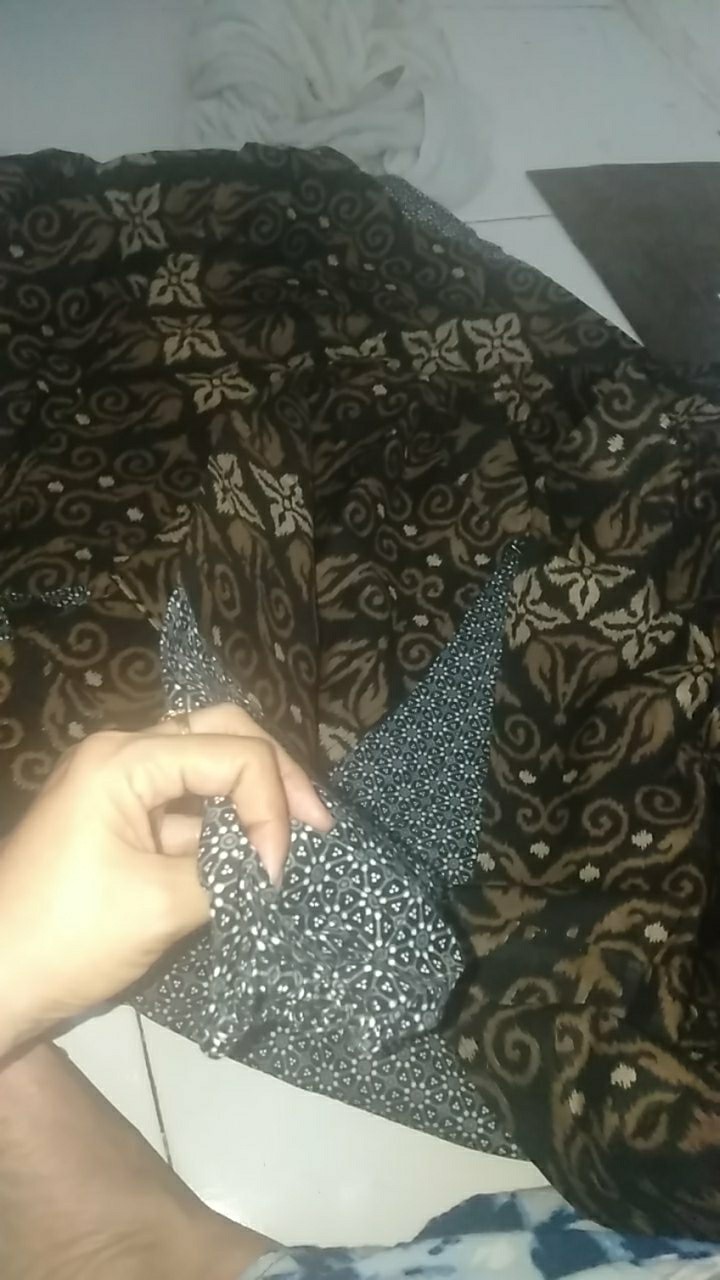 Gamis Batik Cap Sablon Bahan Katun Adem Nyaman Dipakai Model Wudhu Friendly Cardy Nyatu Busui