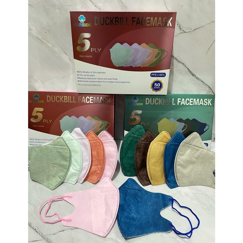 MASKER DUCKBILL 5PLY CAREION ISI 50 PCS