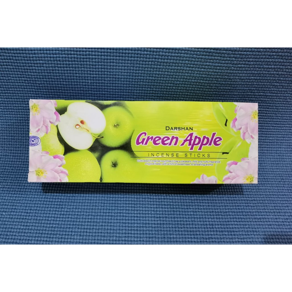 PER SLOP Dupa Green Apple Aromatheraphy Hexa Kecil Handmade By Darshan India isi 6 Pack