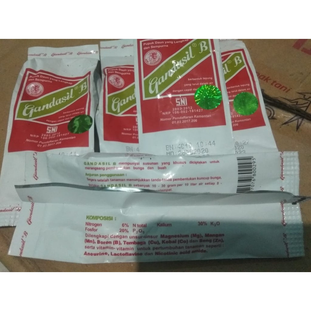 PUPUK DAUN GANDASIL B 500 GRAM