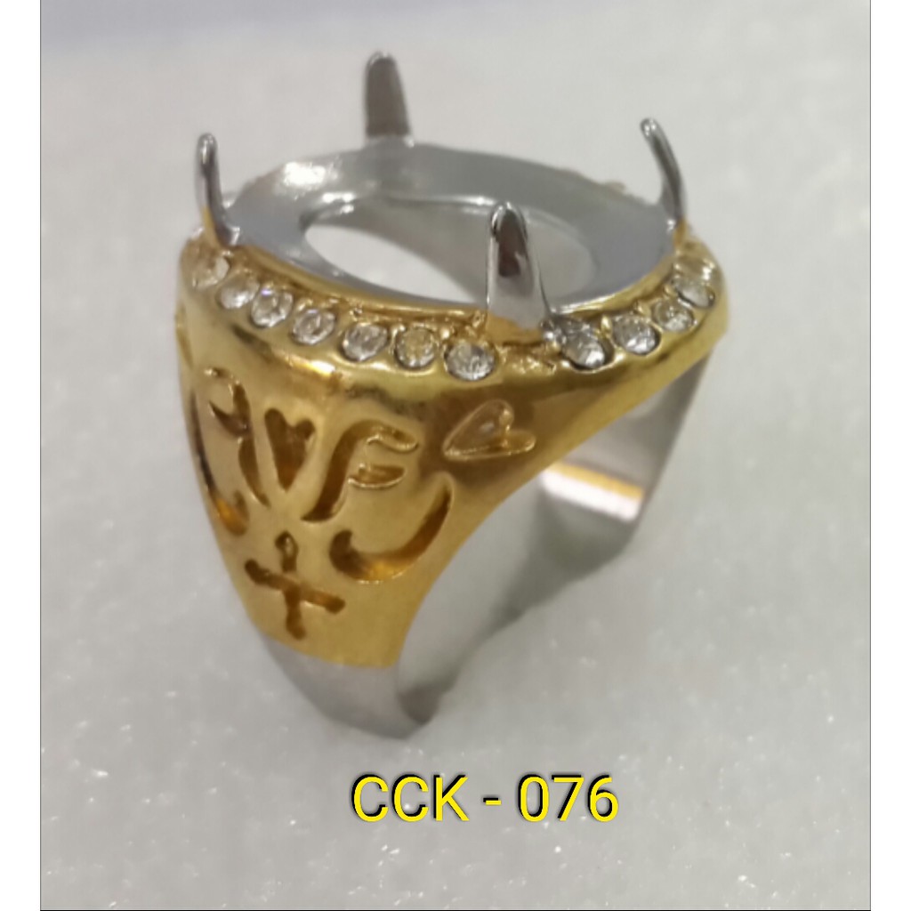Ring Cincin Titanium Import ikat batu akik per codi DICS 50% cck-076