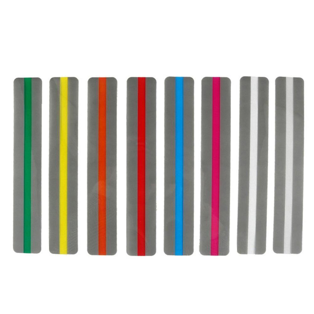 Top 8pcs / Set Pembatas Buku Portable Bahan Plastik PVC Warna-Warni