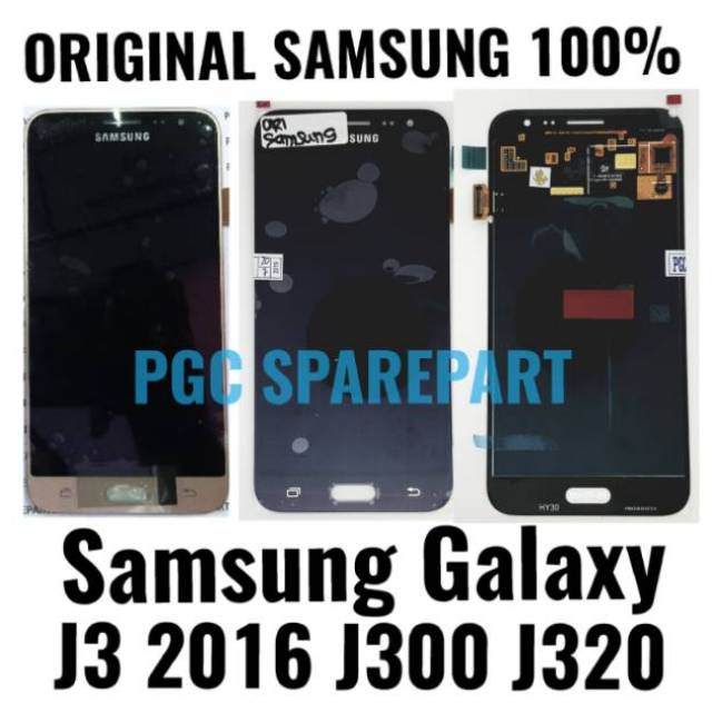 LCD Touchscreen Fullset Original 100% - Samsung Galaxy J3 2016 - J300 - J320 - BISA SETEL KONTRAS