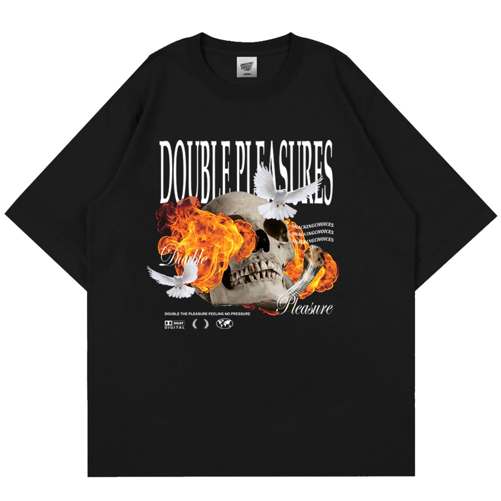 T-shirt | Oversize | Fire Dove | Black | Snackingchoices