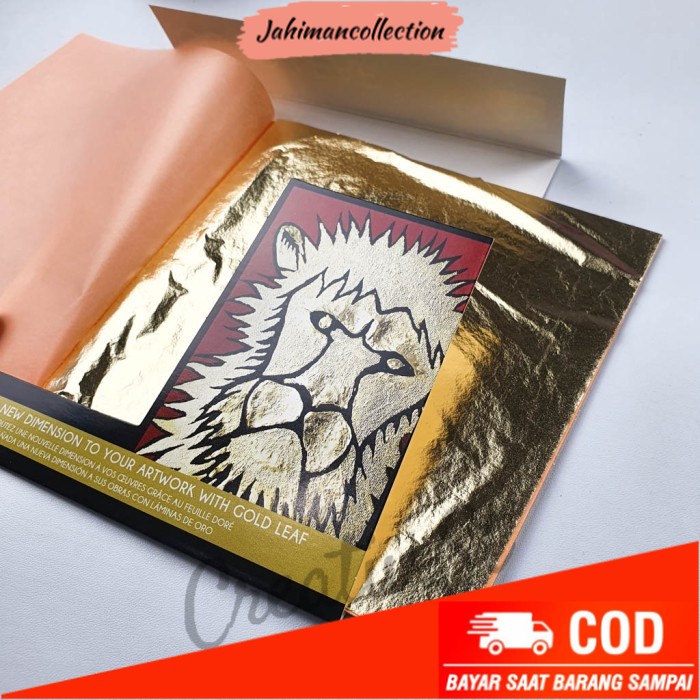

✨ BISA COD ✨ Mont Marte Imitation Gold Leaf / Kertas Foil Emas MAXX0022