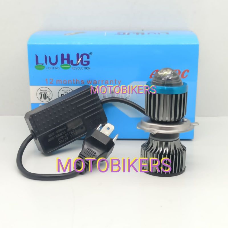 Lampu LED Utama Motor Mobil H4 Laser Warna Putih Kuning DC Ya MEREK HJG