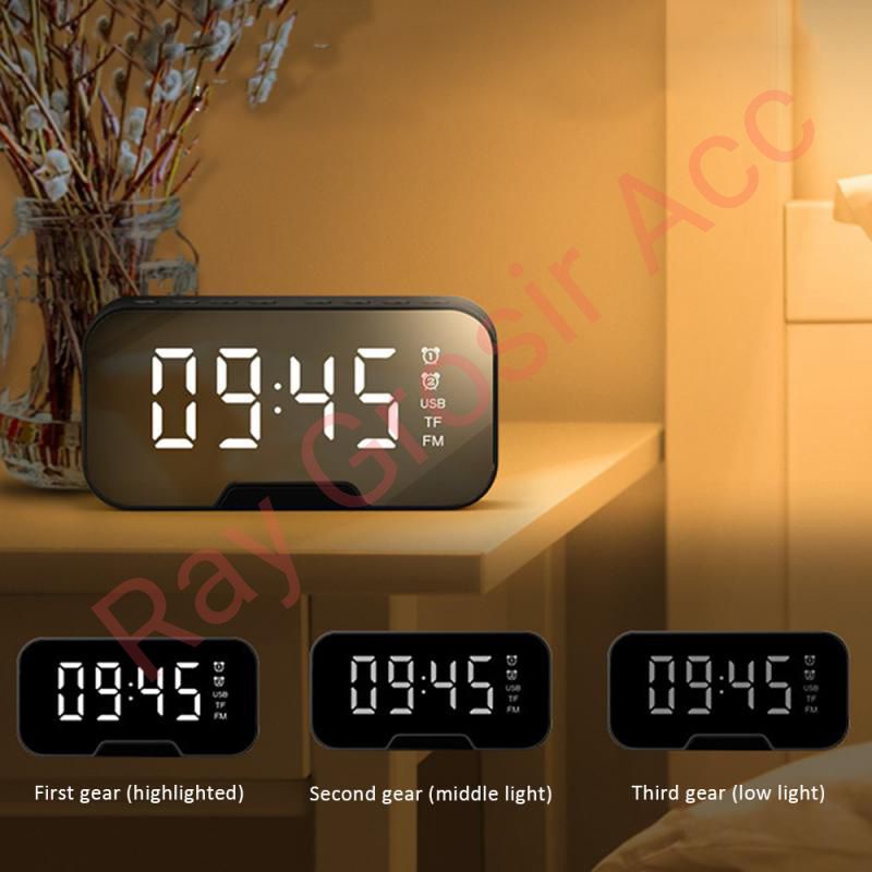 Speaker Bluetooth Jam alarm mirror D88 Stand HIGH BASS