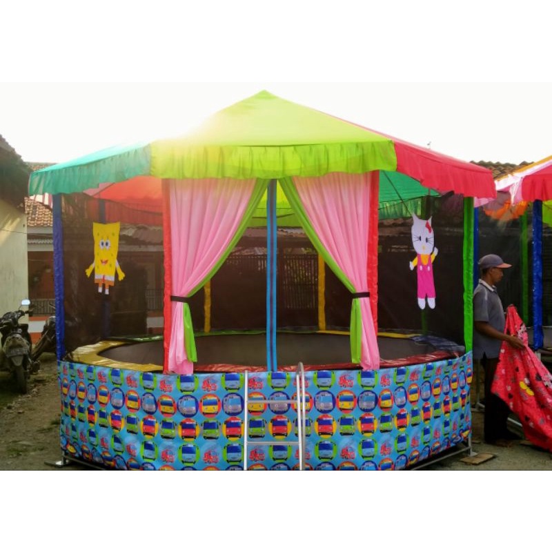 trampolin bulat10fit sampai 16fit