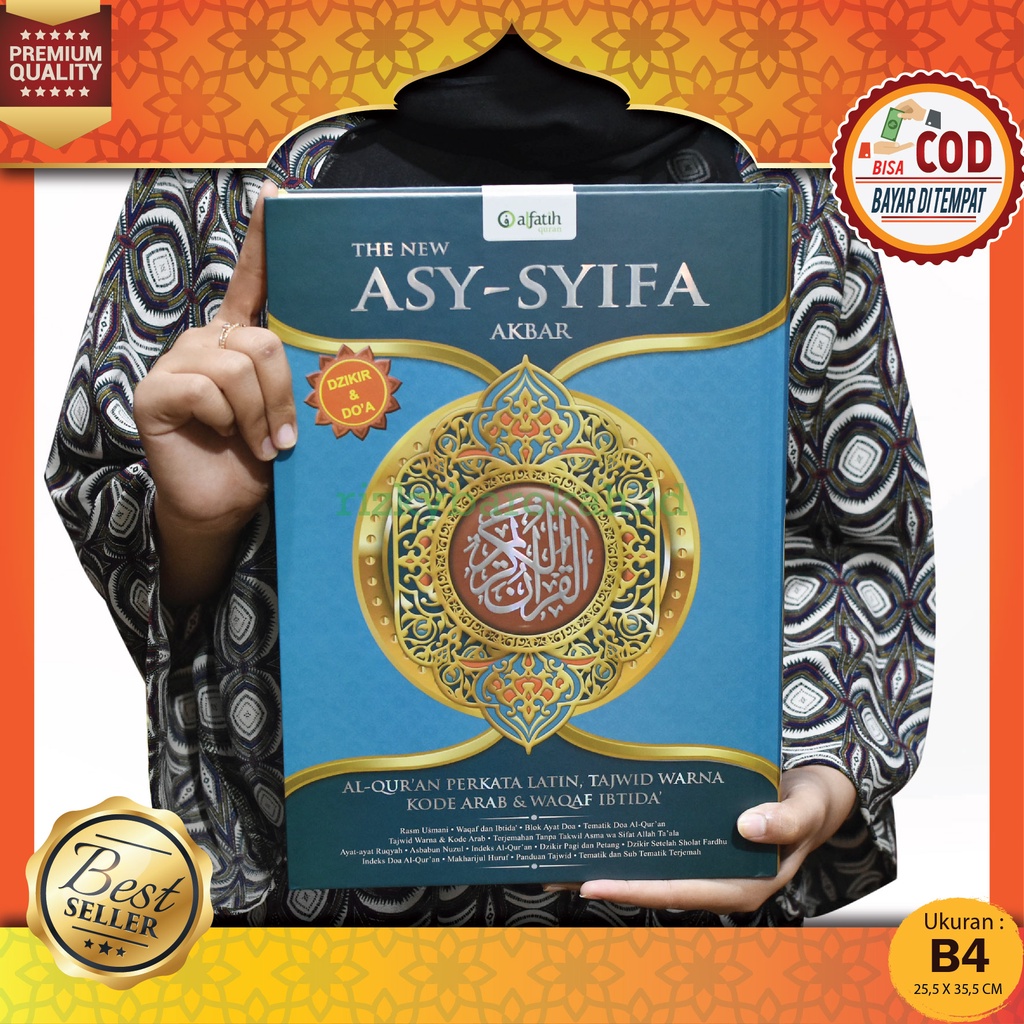 Al-Quran Asy-Syifa Akbar B4 Jumbo | Terjemah Perkata + Transliterasi Latin + Tajwid Warna + Waqaf
