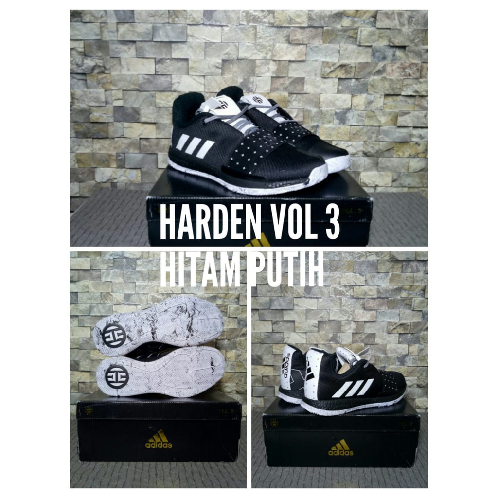 sepatu basket adidas harden 3 hitam putih cosmos  murah