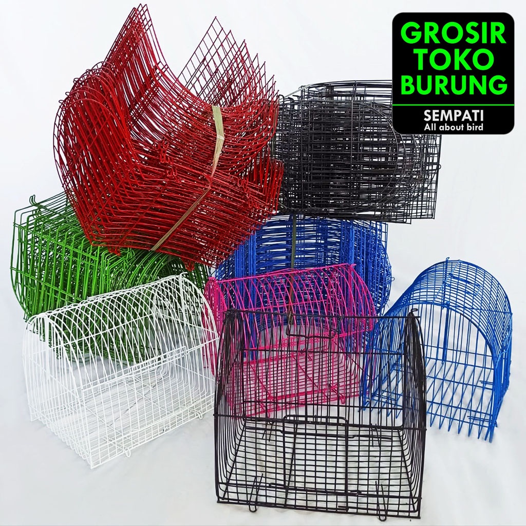 SEMPATI GROSIR KANDANG UNTULAN SANGKAR UNTULAN KANDANG BURUNG LOVEBIRD HAMSTER SUGAR GLIDER BESI MINI ISI 10 PCS-5