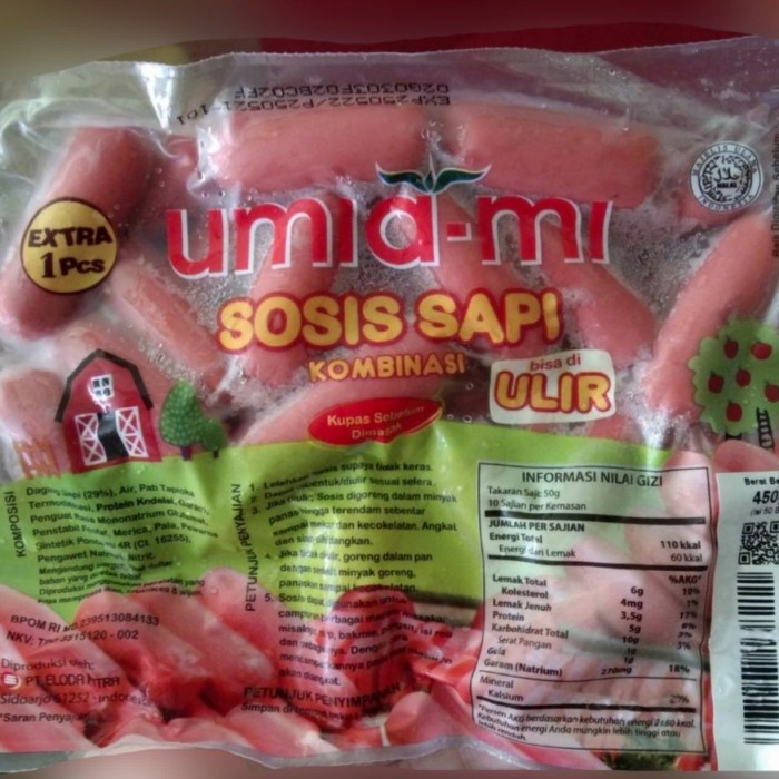 

Umiami sosis sapi cocktail ulir 450gr