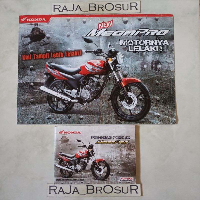 Buku pedoman pemilik/manual book + Poster brosur katalog leaflet Honda MegaPro 1Set