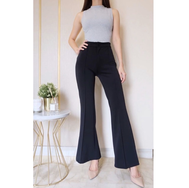 CELANA CUTBRAY ZARA Bahan scuba IMPORT / Cutbray pants / celana bahan wanita / celana kantor palazo