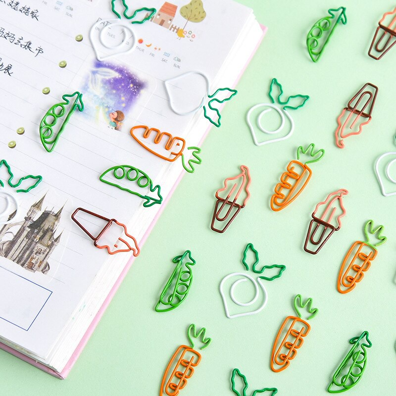 

1 Pcs Cute Carrot Note Pad Paper Clip Office Stationery