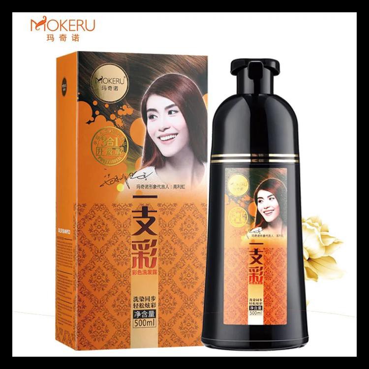 Mokeru Shampoo Semir Herbal / Shampoo Warna Cat Rambut