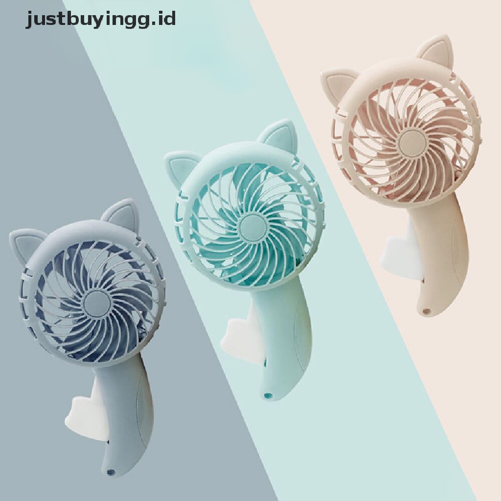 (Justbuyingg.Id) Kipas Angin Genggam Mini Manual Aneka Warna