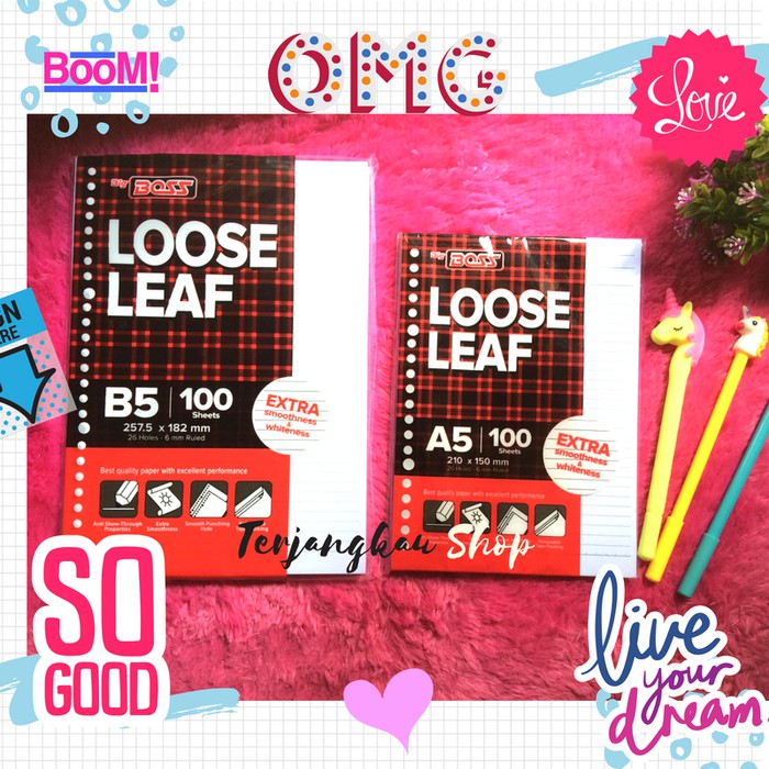 Kertas File - Kertas Note - Isi Kertas Binder Isi Kertas Loose Leaf Binder File Polos / Blank 20