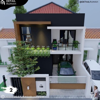 Desain Rumah Minimalis 6X15 Meter 2 Lantai