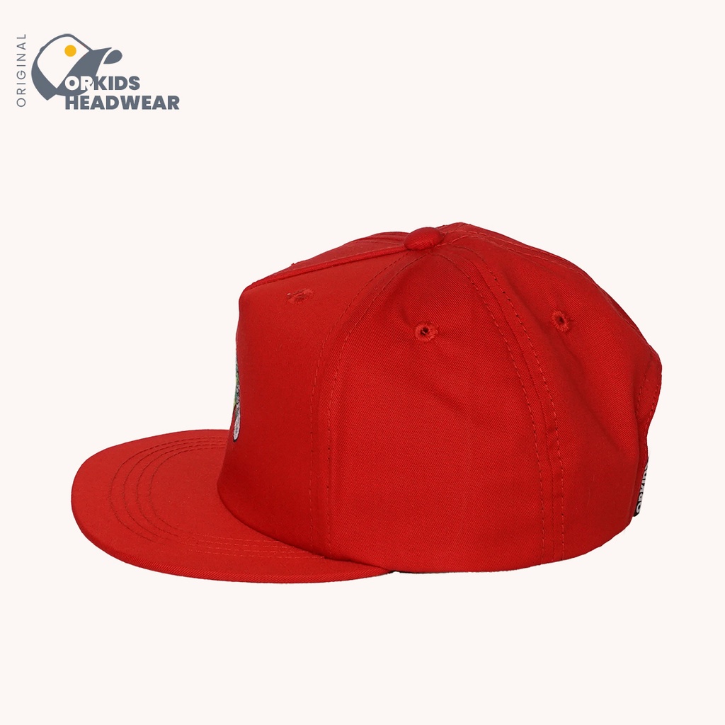 ORKIDS Topi Anak Laki Laki Snapback Newera Dinofun Red-3