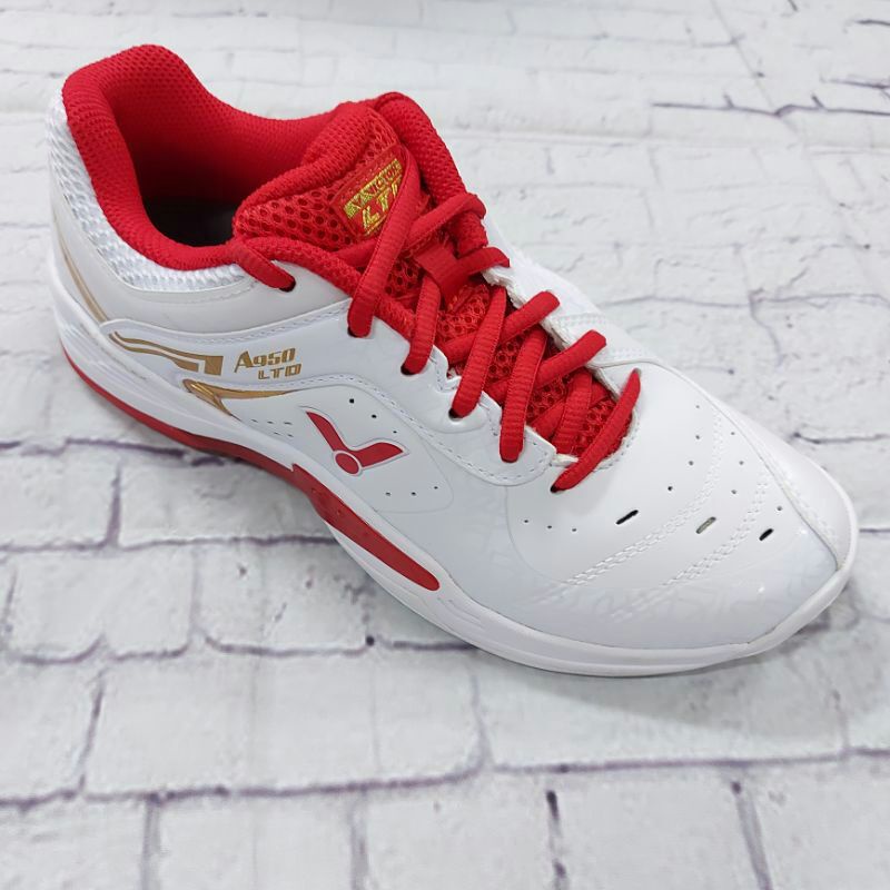 SEPATU BADMINTON VICTOR A950L TD AD WHITE RED ORIGINAL