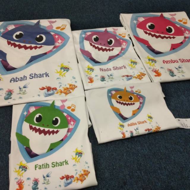 Kaos baby shark momy shark dady shark couple keluarga / kaos couple baby shark / kaos shark couple