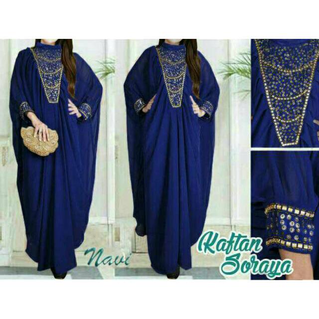 Arnis Soraya Kaftan Jumbo full Payet Gold Mewah