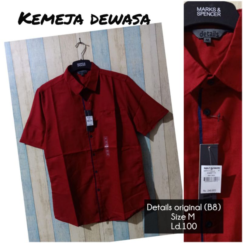 KEMEJA PRIA / HEM PRIA DETAILS BRANDED MATAHARI MURAH KMJDTLS9292