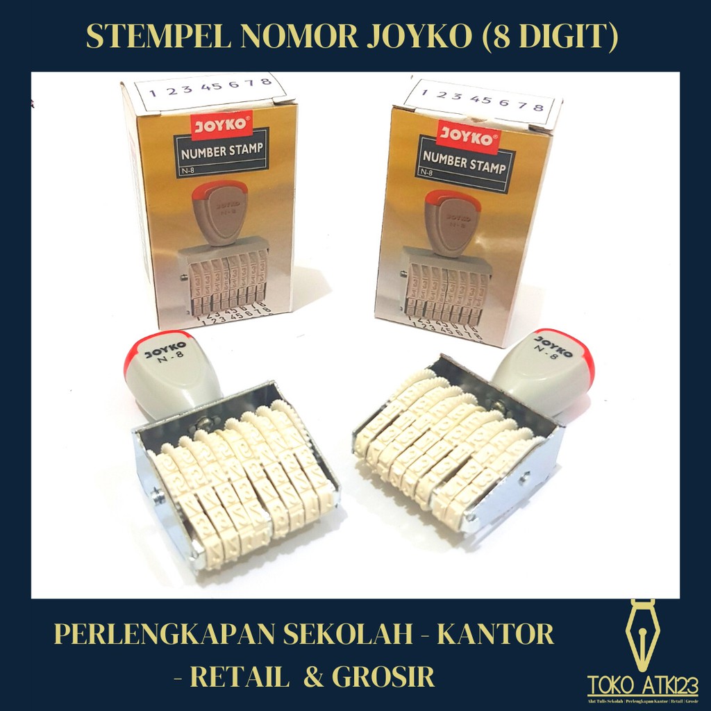 Stempel Nomor / Number Stamp Merk Joyko 8 Digit N-8
