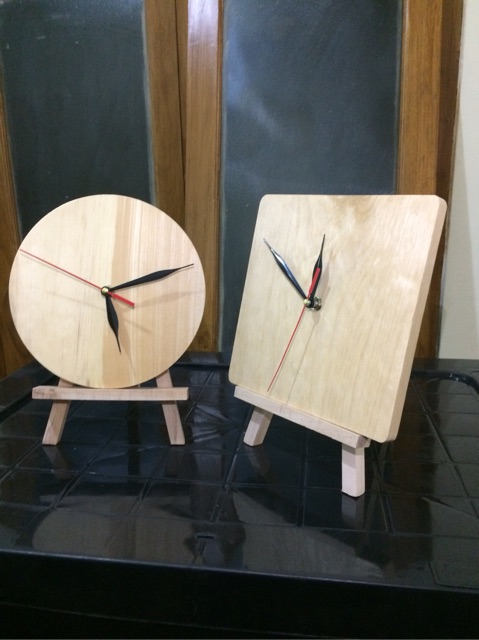 Hiasan Jam Dinding Kayu 15cm / Souvenir Jam Dinding Kayu 15cm