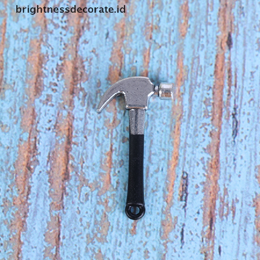 (Birth) 6pcs / Set Mainan Miniatur Kunci Pas + Palu Untuk Aksesoris Rumah Boneka (Id)