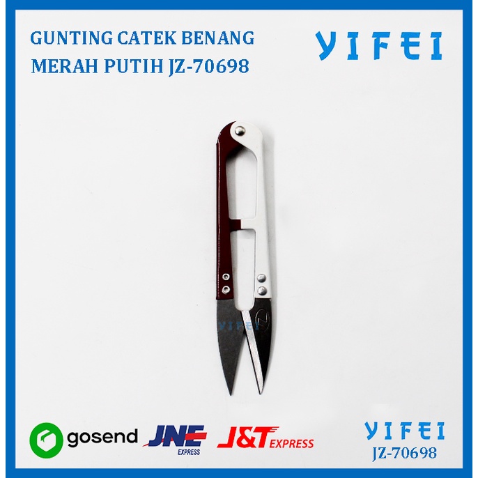 GUNTING BENANG JAHIT PEMOTONG BENANG MENJAHIT MERAH PUTIH YIFEI-70698