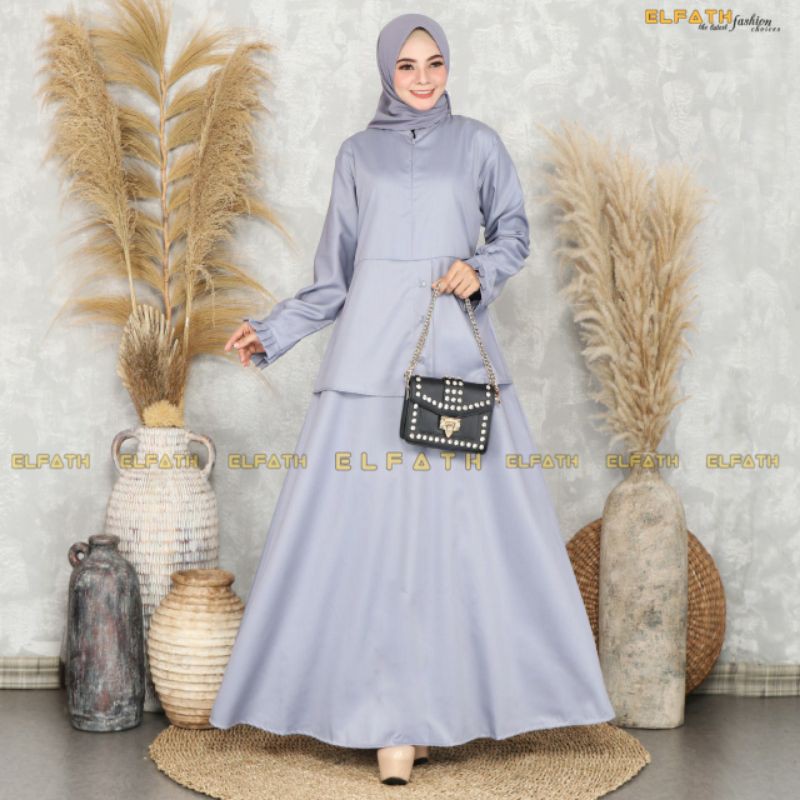 Gamis sragam Abu-Abu #GamisELFATH