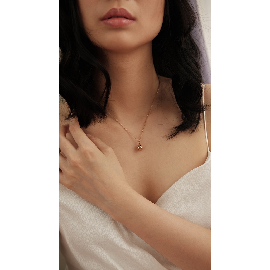 LUCIA - Kalung Titanium Lapis Emas Necklace Perhiasan Tunangan Anti Karat Stainless  1010
