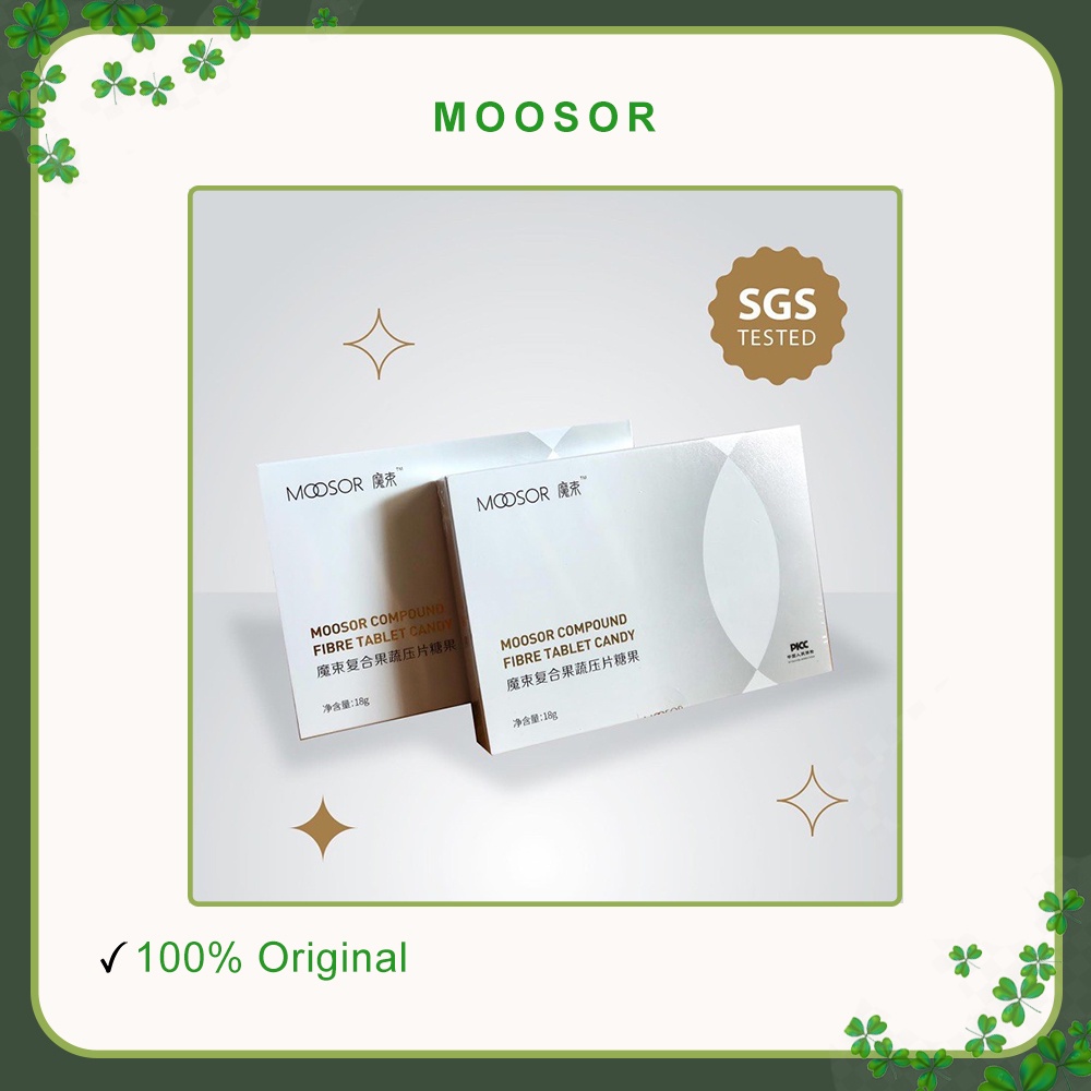 Moosor 100% Berhasil PERMEN DIET Moosor Compound High Fibre Slimming Candy Bentuk Oval
