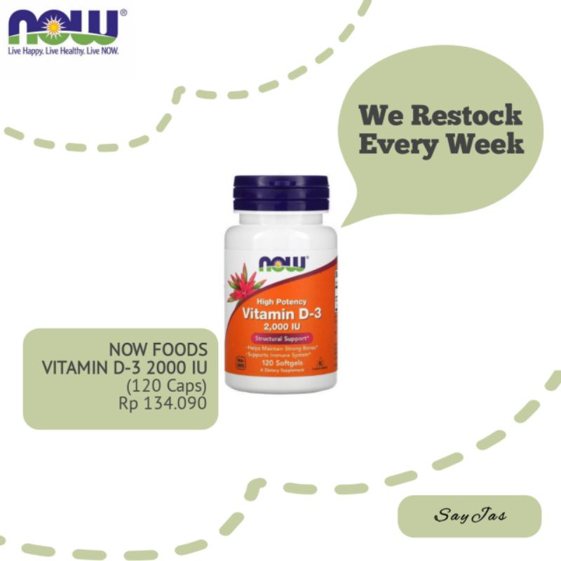 Now Vitamin D3 1000 2000 5000 10000 IU | ASLI | READY Limited Stock