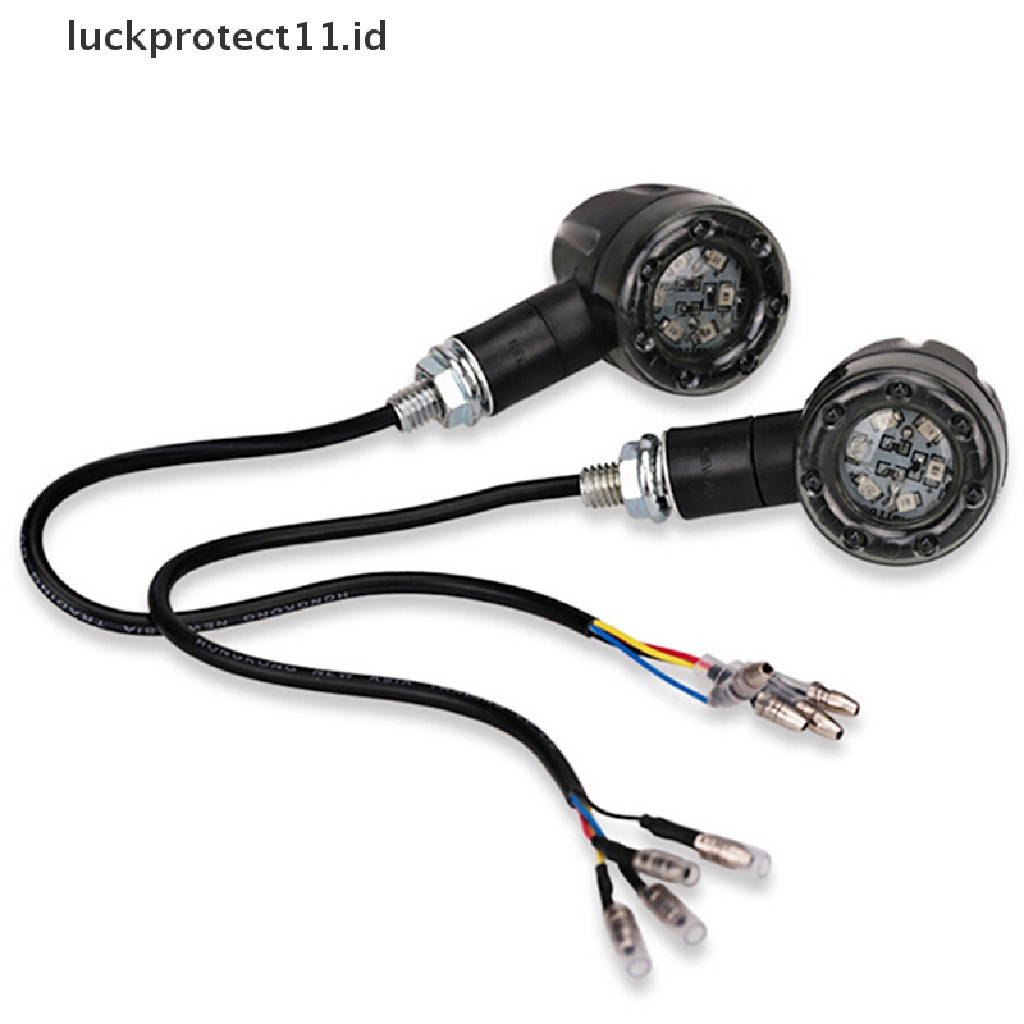 &lt; Luckprotect11.Id &gt; Lampu Sein Motor Amber+Red Led Sein