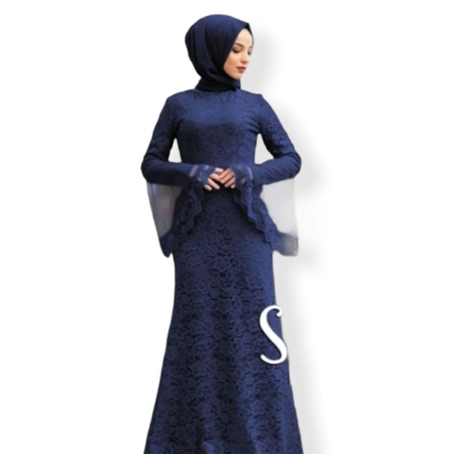 Gamis Brokat Asdf  Baju Wanita Muslim  shanon Kekinian Terbaru Oktober 2021 Brukat Premium