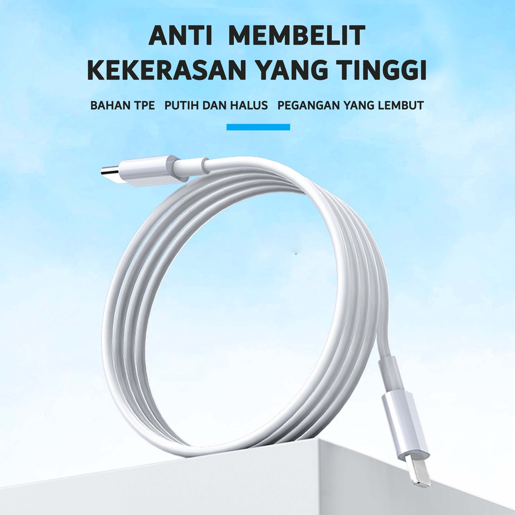 GLOWY Kabel Data Iphone KCL100S Data Cable Type-C To Iphone Lightning PD Fast Charging 1M