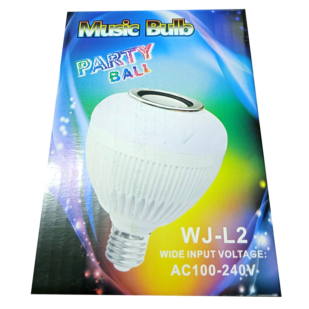 Lampu Bohlam LED RGB E27 6W with Bluetooth Speaker - White