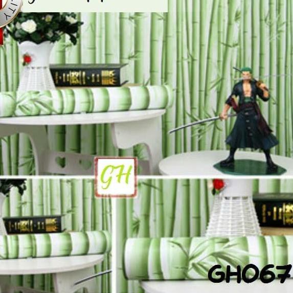 ➵ BAYAR DITEMPAT- Wallpaper / Wall Sticker 45cm x 10m BAMBU GH067 ➬