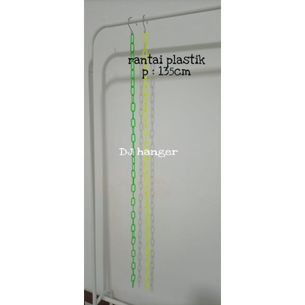 Rantai Gantungan Baju Plastik / Rantai gantungan hanger plastik(135cm)