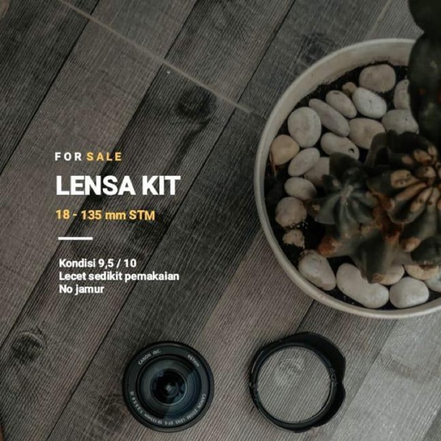 CANON LENSA KIT 18-135 mm  second with good condition