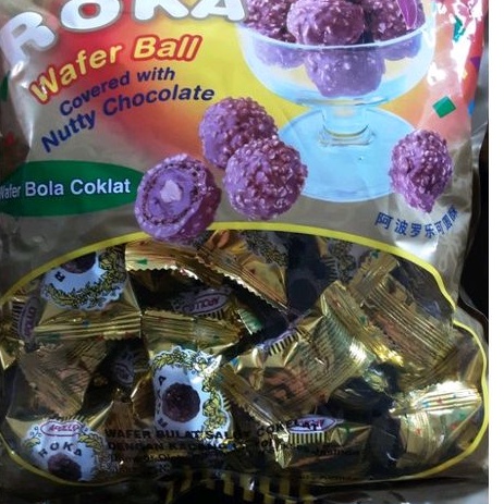 Roka coklat(wafer ball)
