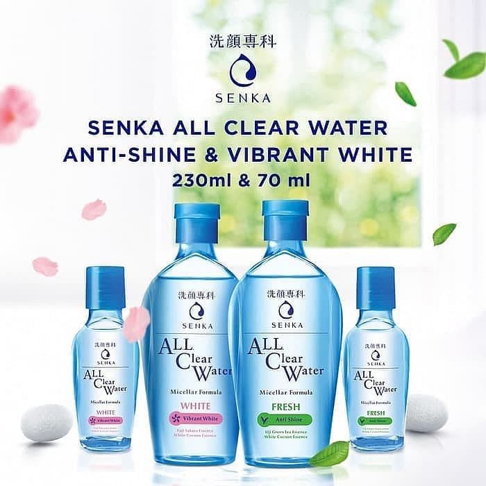 [GROSIR]SENKA All Clear Water White - Vibrant White / Anti Shine ( Micellar Water , Make Up Remover)