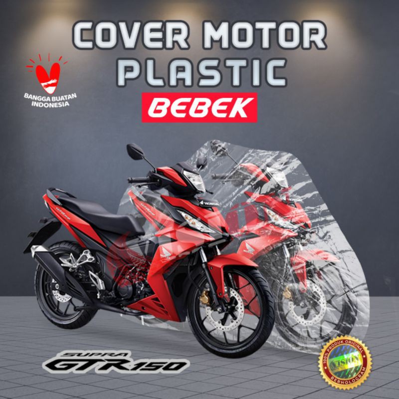 COVER SARUNG MOTOR TRANSPARAN MOTOR SUPRA GTR 150CC