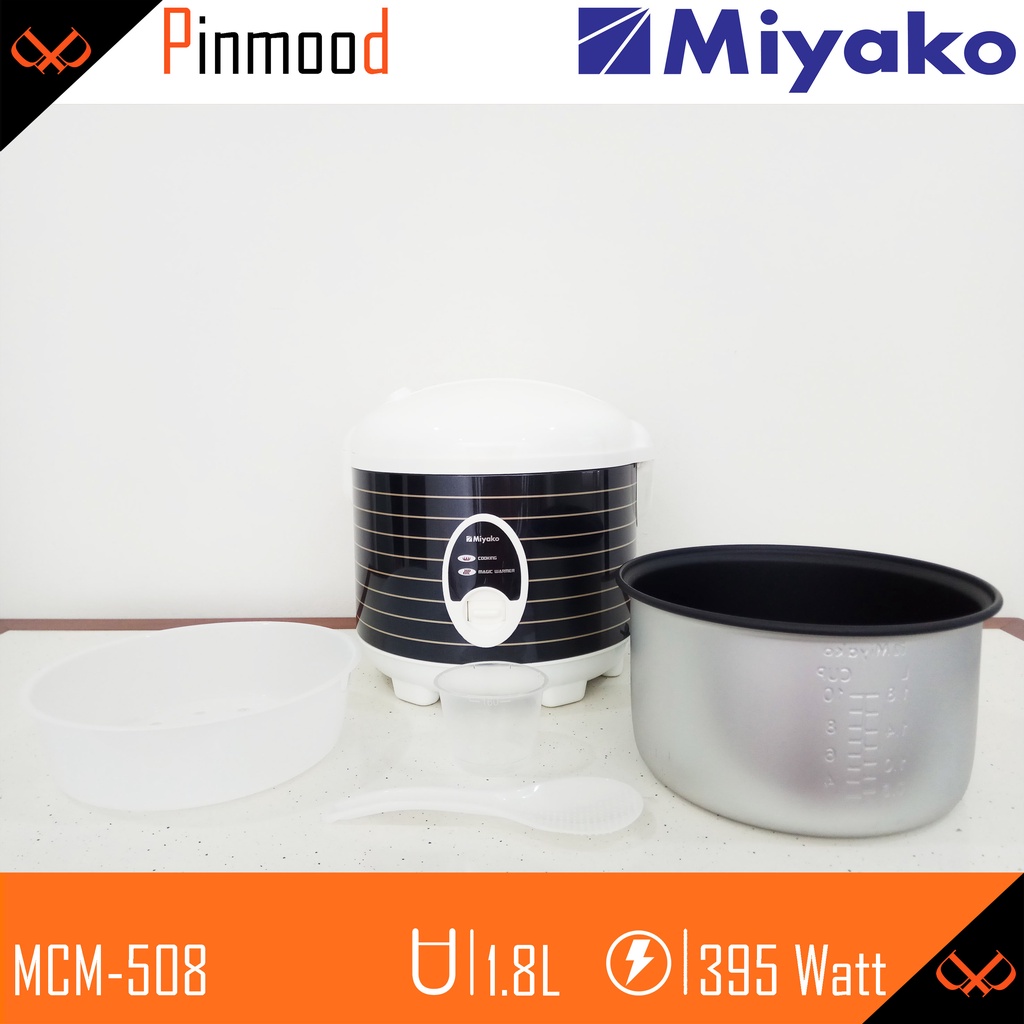 MIYAKO MAGIC COM // RICE COOKER MCM-508 [ 1.8 LITER ] PENANAK NASI - DARK GLITTER LINE / HITAM