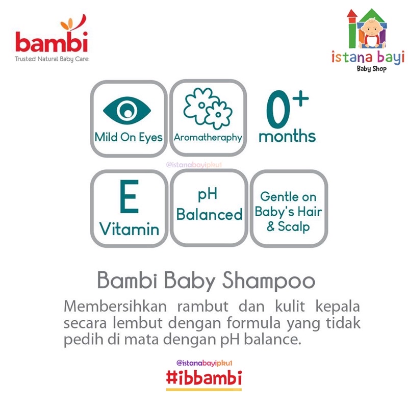 Bambi Baby Shampoo 500ml Pump - Shampoo Bayi