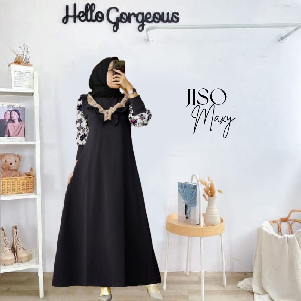 PAKAIAN DRESS WANITA MAXI JISO DMR