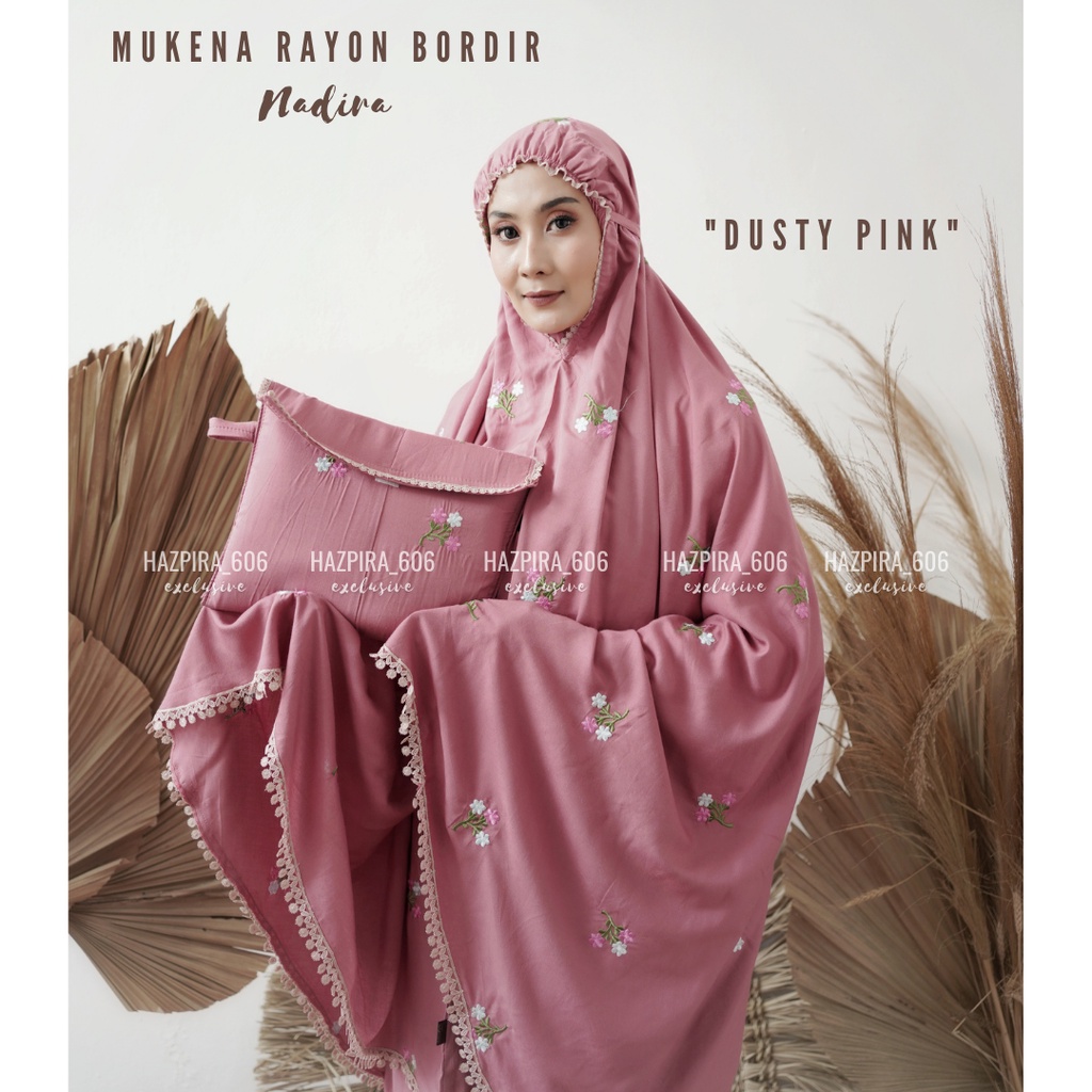 MUKENA DEWASA KATUN RAYON BORDIR NADIRA JUMBO